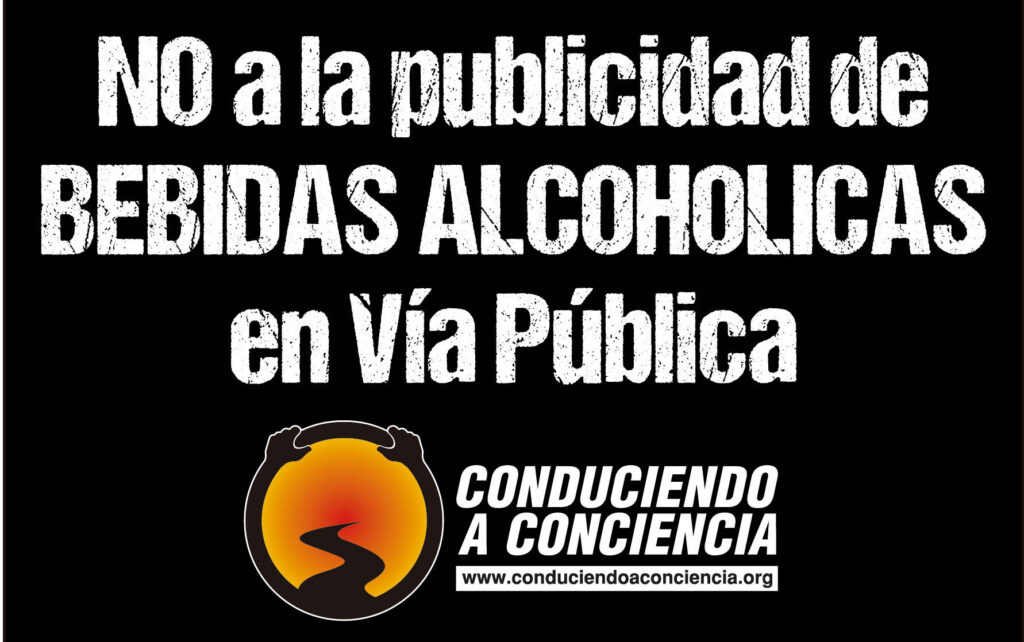 No a la publicidad de bebidas alcohólicas en vía pública